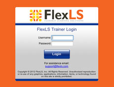 FlexLS Login Screen